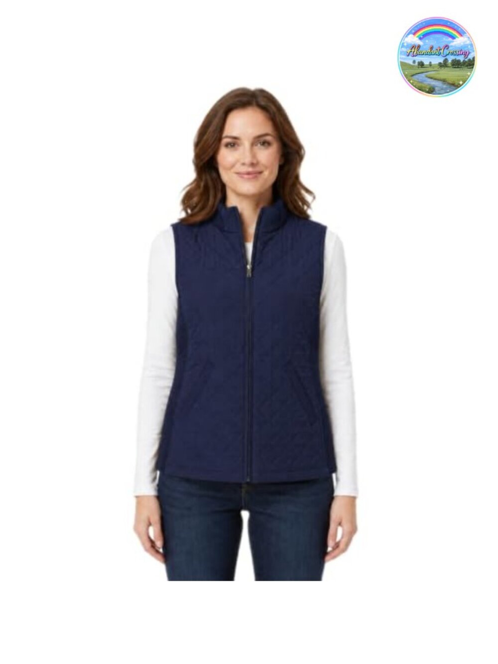 Womens Quilted Sleeveless Vest Lightweight Padded Zip Front Outerwear